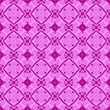 Pink Ornamental Seamless Line Pattern 스톡 일러스트