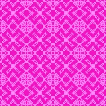 Pink Ornamental Seamless Line Pattern Illustrazione stock