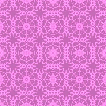 Pink Ornamental Seamless Line Pattern 스톡 일러스트