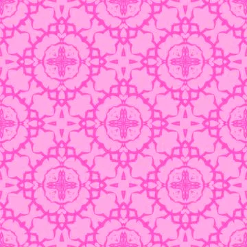 Pink Ornamental Seamless Line Pattern 스톡 일러스트
