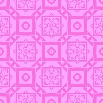 Pink Ornamental Seamless Line Pattern Illustrazione stock