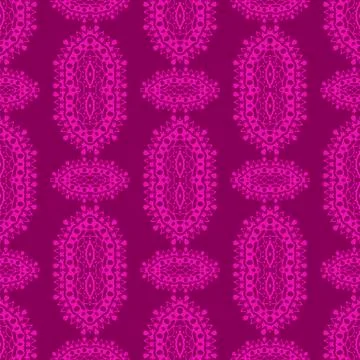 Pink Ornamental Seamless Pattern. Endless Texture. Oriental Geometric Ornament Illustrazione stock