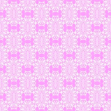 Pink Ornamental Seamless Pattern. Endless Texture. Oriental Geometric Ornament Illustrazione stock