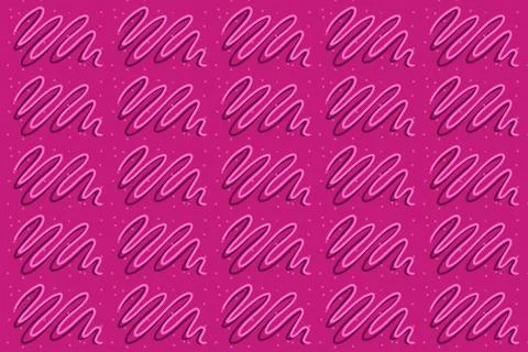 Pink Oval Scribble Repeat Pattern Stock Illustration