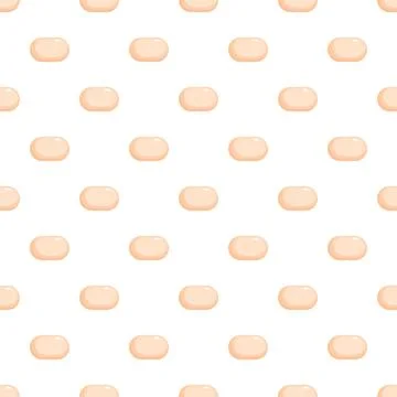 Pink oval soap bars seamless pattern background 스톡 일러스트