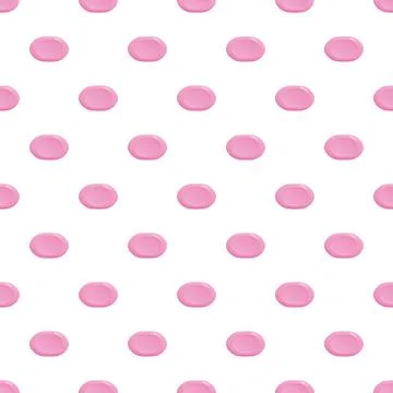 Pink oval soap bars seamless pattern background Stock Illustration