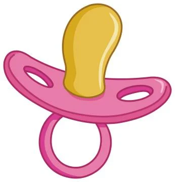 Pink pacifier Stock Illustration