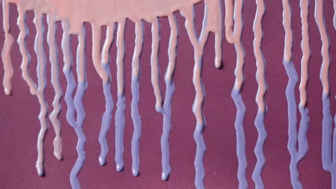 Pink paint background, color tint drops on purple wall close-up. Renovation Stock Footage 172114053