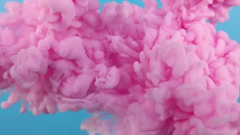 Pink Paint On A Blue Background Stock Footage 170462550
