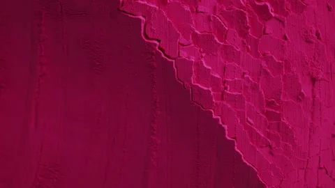 Pink paint cracks with a wave Vídeo Stock 163523387