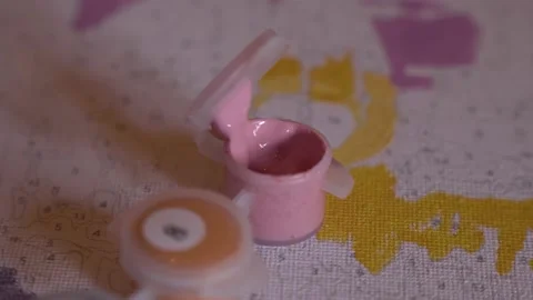 Pink paint for drawing Stock Footage 234197930
