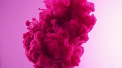 Pink paint explosion in water abstract background flowing dynamic fluid motio Stock Footage 327519965