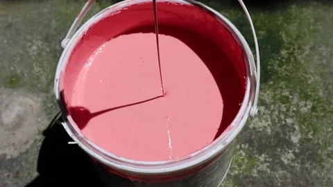 Pink paint liquid splash with bubbles. Stock Footage 161791985
