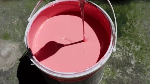 Pink paint liquid splash with bubbles. Stock Footage 161792187