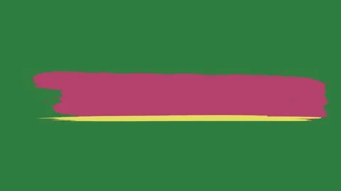 Pink paint stroke on isolated on green screen background Stock Footage 336891864