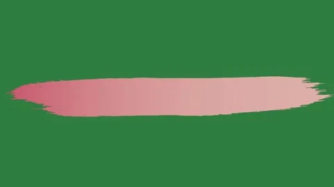 Pink paint stroke on isolated on green screen background Stock Footage 336891876
