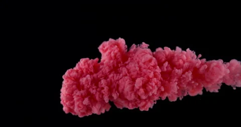 Pink Paint In Water Stock Footage 170787991