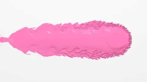 Pink paint on a white background Stock Footage 97764542