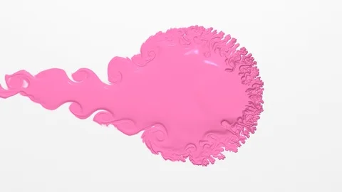Pink paint on a white background Stock Footage 97764814