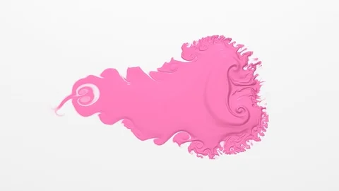 Pink paint on a white background Stock Footage 97764849