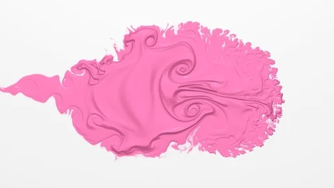 Pink paint on a white background Stock Footage 97765279