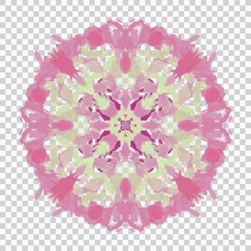 Pink Painted Mandala 스톡 일러스트
