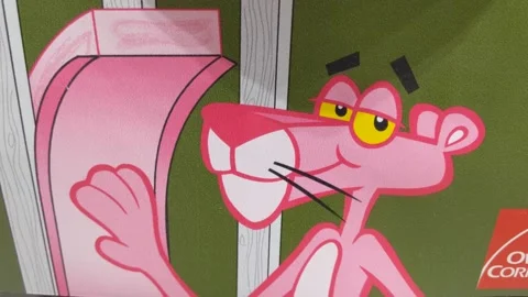 Pink Panther Art Decor Stock Footage