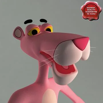 Pink Panther T-Pose 3D Model