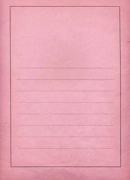 Pink paper background Document folder with blank form over pink paper back... Stock Photos