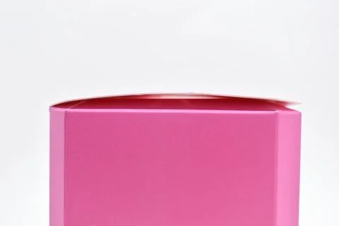 Pink paper box texture background, package for design Foto stock