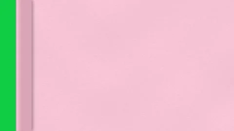 Pink paper page turn from the left edge paper transition on green screen Stock-Footage 348271453