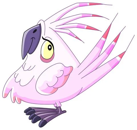 Pink Parrot Illustrazione stock