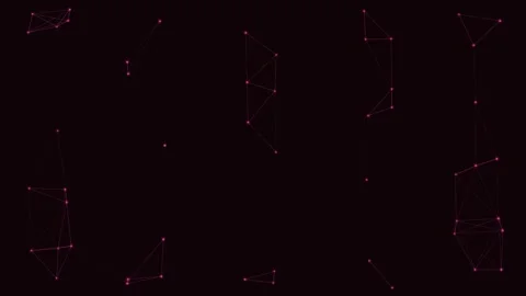 Pink Particle Network Deep Web Connection Loop Vídeo Stock 342612004