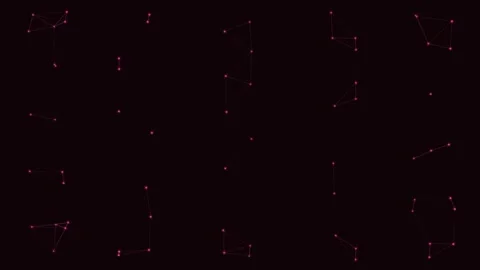 Pink Particle Network Dense Connected Web Loop 動画素材 342612081