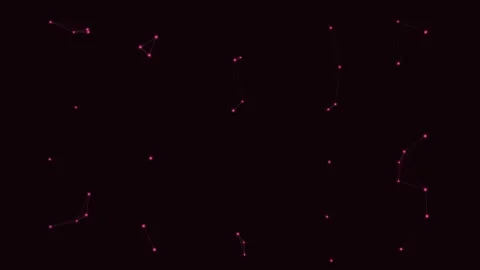 Pink Particle Network Orbital Node Network Loop Stock-Footage 342611885