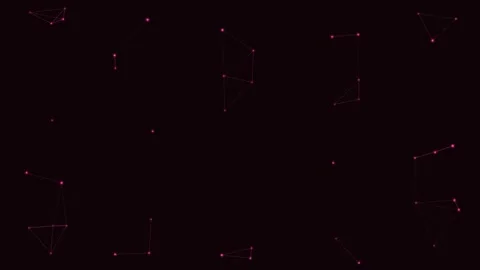 Pink Particle Network Pulse Node Network Loop Stock-Footage 342611931