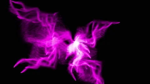 Pink particles on black Stock Footage 90454297