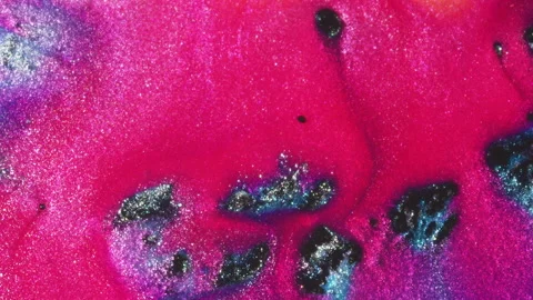 Pink particles flowing through rivers on Black background. Pink &amp; Black flows Stock Footage 132277562