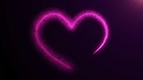 Pink particles heart animation. Stock Footage 231070384