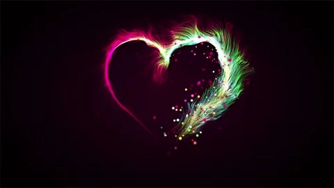 Pink Particles heart background Stock Footage 170847057