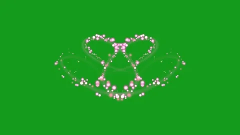 Pink particles motion graphics with green screen background Stock Footage 131135226