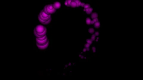 Pink Particles Swirl Animation Loop on Black Background Abstract Sphere Motion Stock Footage 333351927