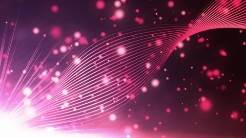 Pink Particles Wave Stock Footage 92335267