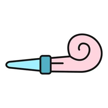 Pink party blower representing celebration and festive events Stock Illustration
