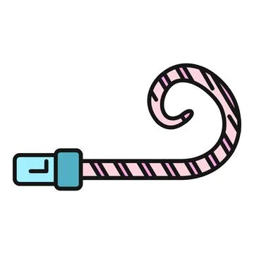 Pink party blower representing celebration and festive joy Stock Illustration