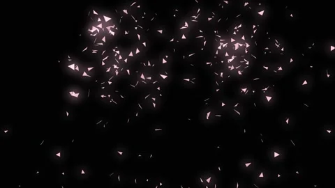 Pink Party Popper Explosion with Glowing Confetti on Black Background Vídeos de archivo 333641501