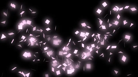 Pink Party Popper Explosion with Glowing Confetti on Black Background Vídeos de archivo 333641503