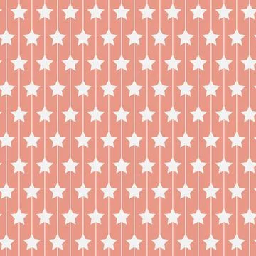 Pink pastel seamless pattern with star, colorful starry sky background for de Illustrazione stock
