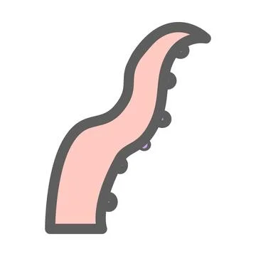 Pink pastel squid tentacle flat イラスト素材