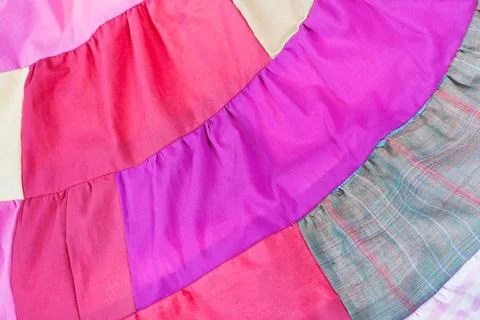 Pink patchwork quilt background from pink patchwork quilt ,property releas... 스톡 사진